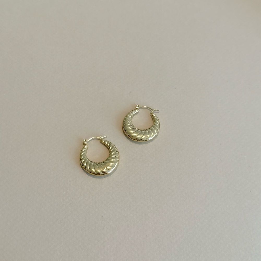 Anthropologie Gold Hoop Earrings